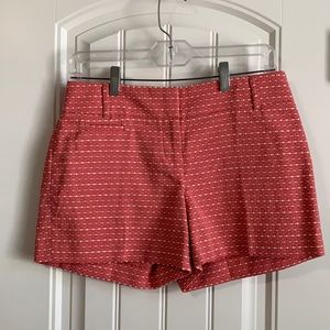 LOFT Pink and Off-White Shorts